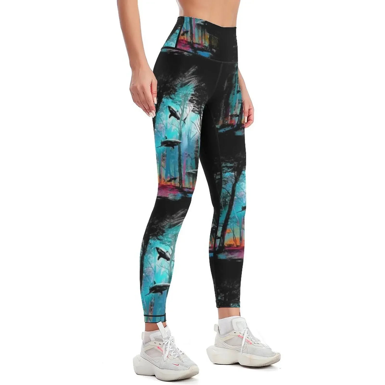 Shark Forest Leggings push up fitness legging push up Womens Leggings