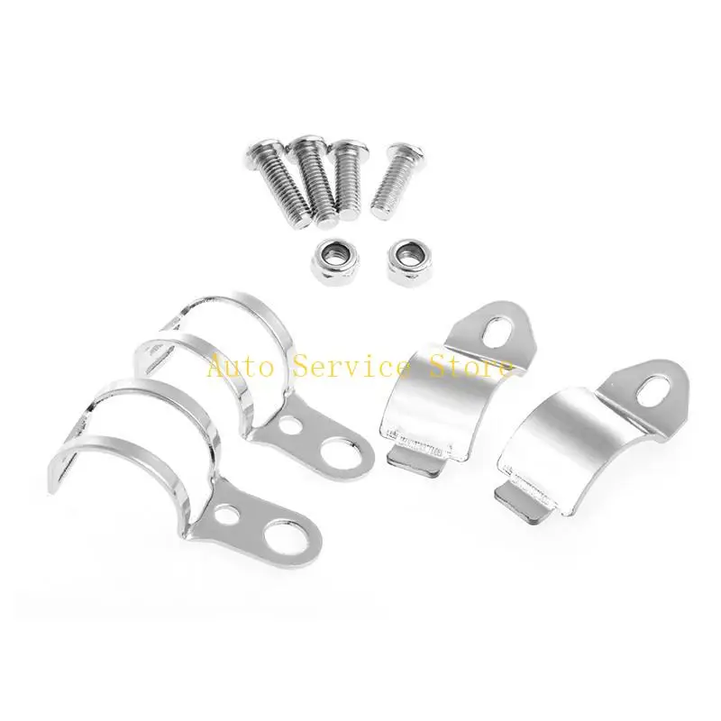 

462A 2Pcs Black Fork Ear Clamp Motorcycle Turn Light Mount Brackets Holder New