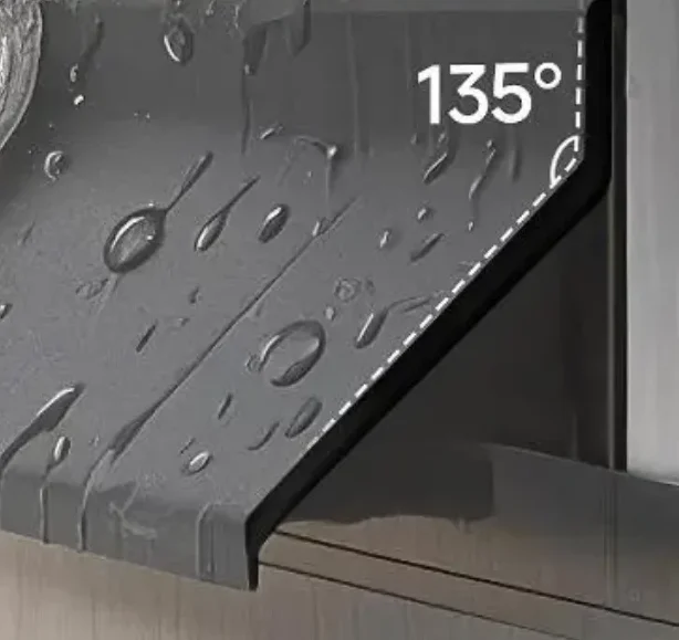 50cm Home Window Water Blocking Bar Sliding Window Rain Weatherstrip Balcony Insulation Windproof Sealing Strip Flashing Board