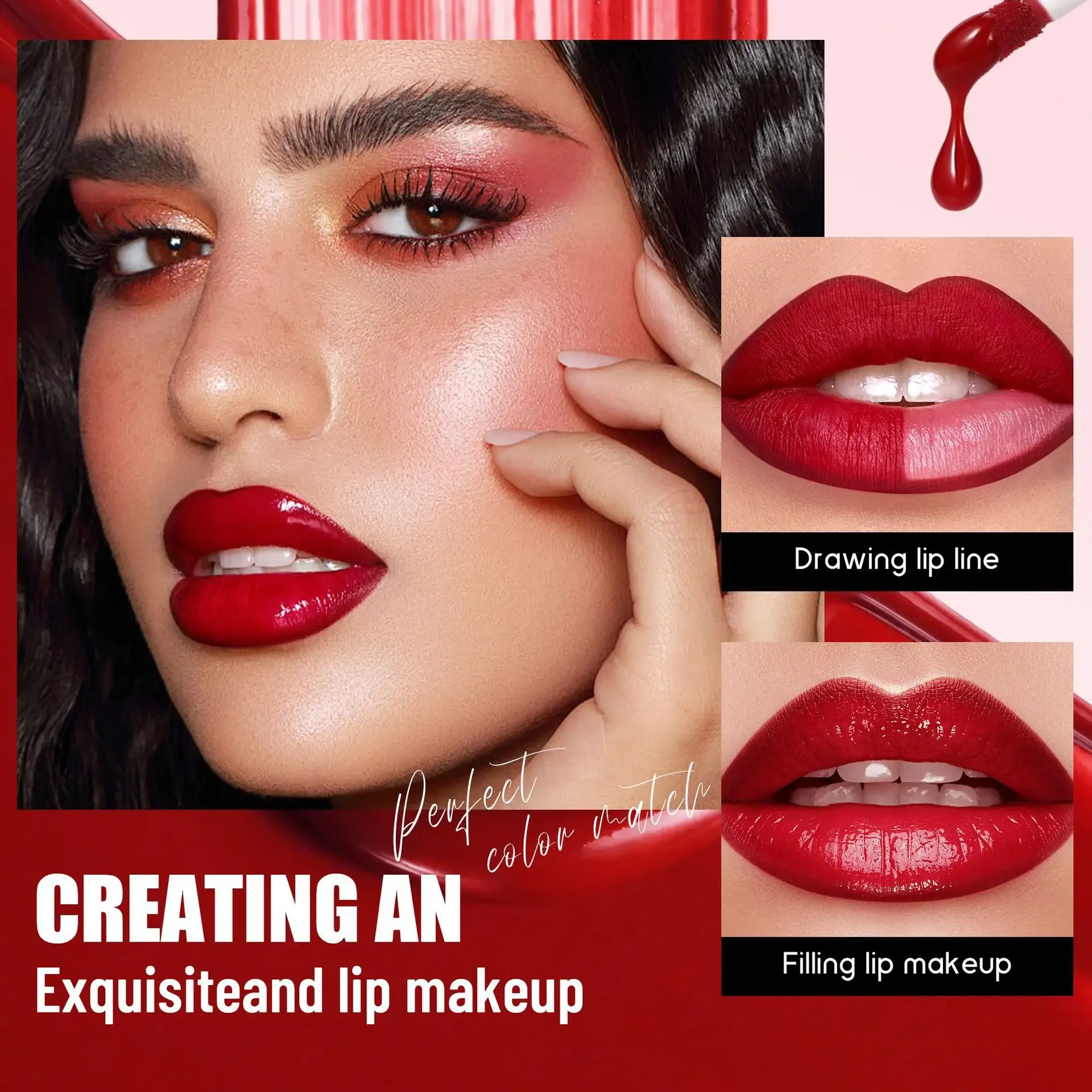 مجموعة مكونة من 6 قطع من أحمر الشفاه السائل غير اللامع، مجموعة هدايا مكياج مرطبة تدوم طويلاً ومقاومة للماء وغير تتلاشى