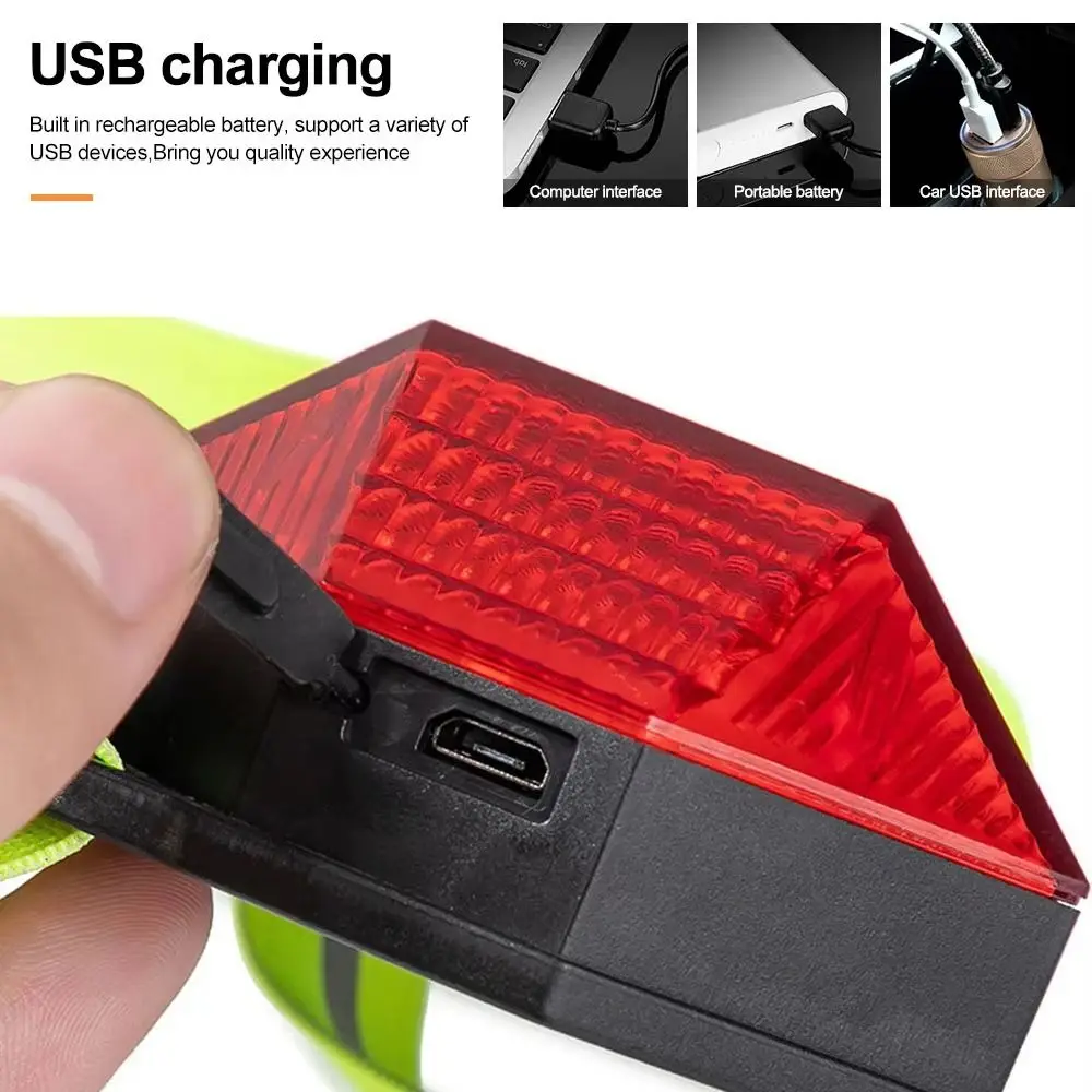 Multifunctional Jogging LED Night Running Light Safety Warning Chest Lamp Strong Highlight Durable Cycling Torch Sport