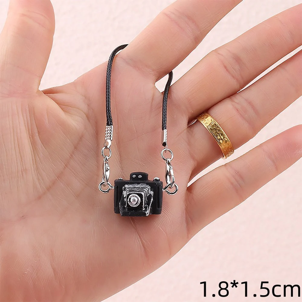 

Cute Cartoon Model Camera Pendant Doll Accessory 15-17cm Plush Labubu Dollhouse Toy Gift