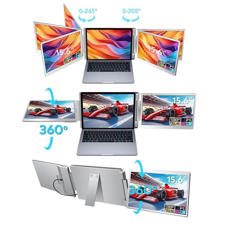2026 Hot Sale Laptop Screen Extender 15.6Inch Flip Screen Lcd Dual Laptop Secondary Screen Consumer Electronics Portable Monitor
