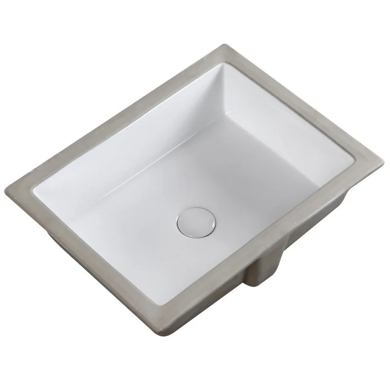 

Simple flat bottom embedded under-counter basin square toilet wash basin ceramic washbasin bathroom cabinet
