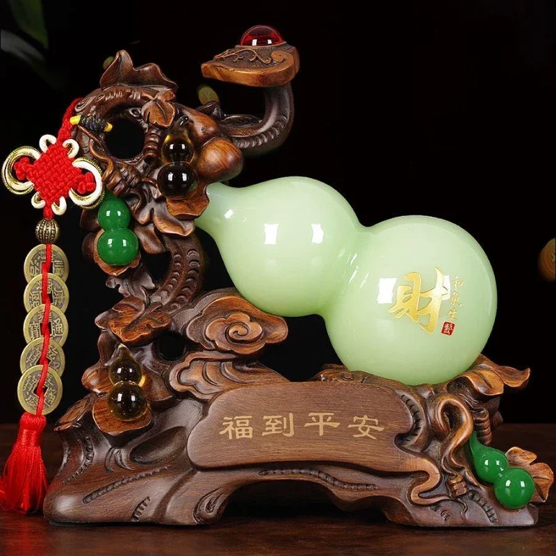 

Feng Shui Gourd Ornaments Attract Wealth and Fortune Home Living Room TV Cabinet Store Decor