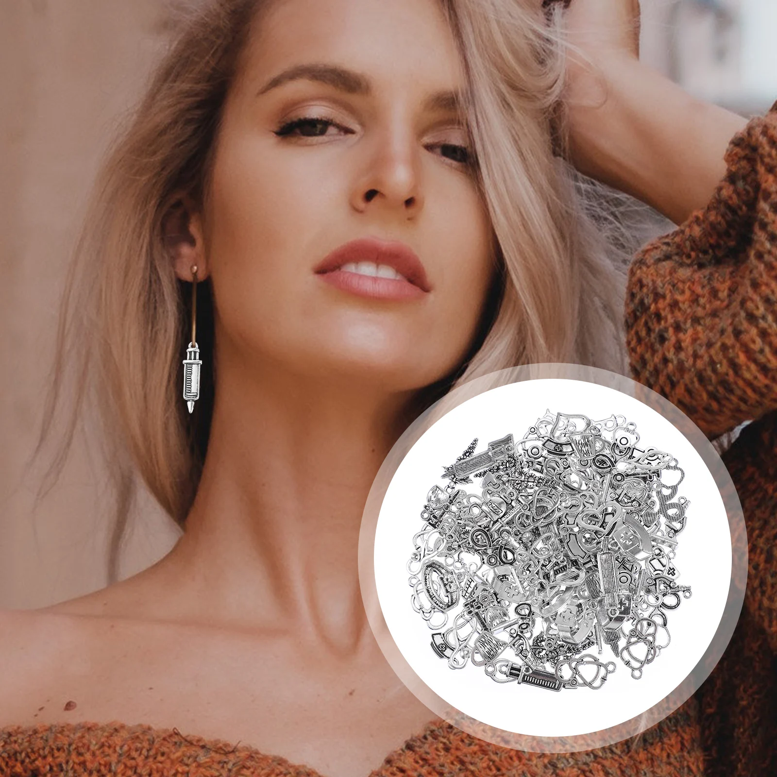 

112 Pcs Alloy Jewelry Accessories Charms for Jewellery Making Unique Pendant Bracelet Necklace
