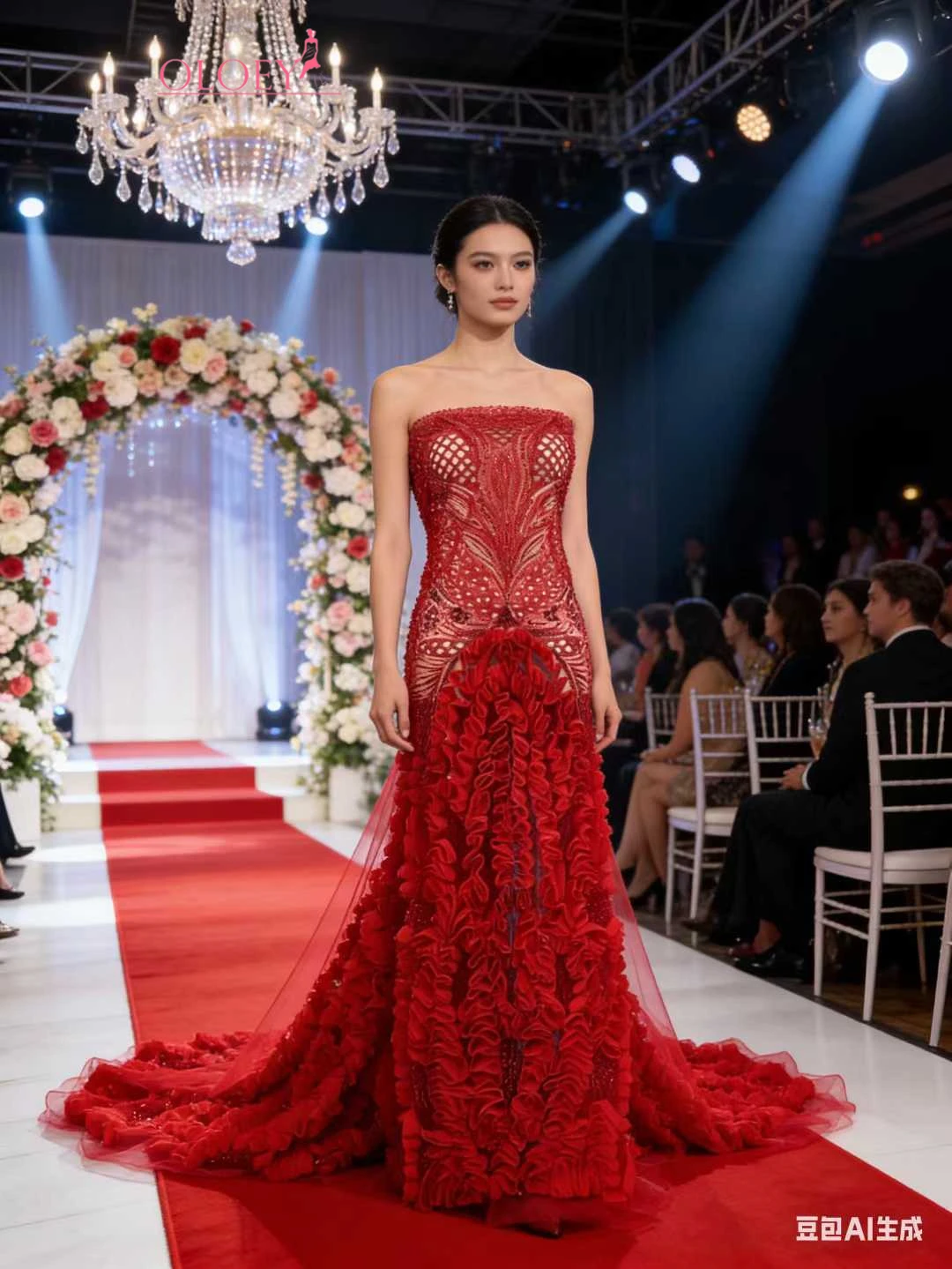 

Ткань OLOEY 3D с цветочным узором и бисером, африканская свадебная ткань с пайетками, новейший французский стиль, для пошива платьев, 2026