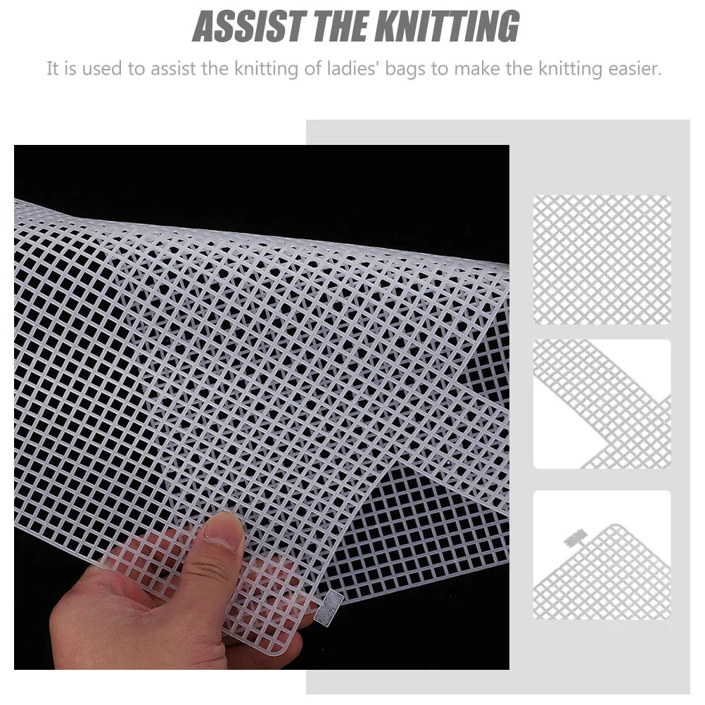 

6pcs Knitting Plate Premium Plastic Weaving Grid For Handbag Craft Embroidery Cross Stitch Needlework Diy Bag Material Weaving