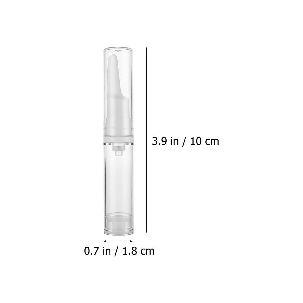10 قطعة زجاجات كريم العين موزعات مضخة بلاستيكية بدون هواء شفافة 5 مللي حاويات تخزين مقاومة للتسرب للسفر