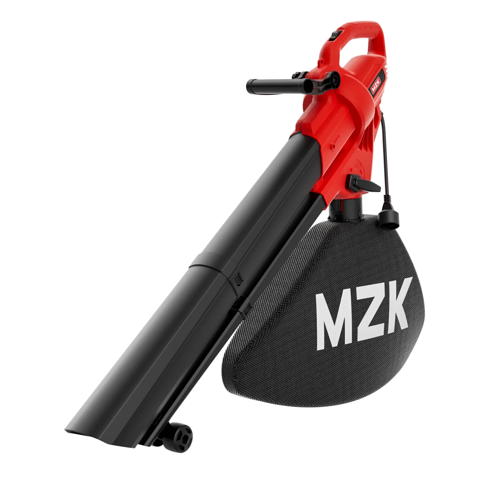 MZK 3-in-1 Electric Leaf Blower, Vacuum & Mulcher, 500 CFM, 180 MPH Airflow, Corded With 40L Leaf Collection Bag