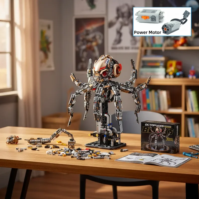 

NEW Mechanical Octopus Animals Building Blocks Marine Organism Brick Toy Assemble Toy For Children Gift For Kids Toy 1768+PCS