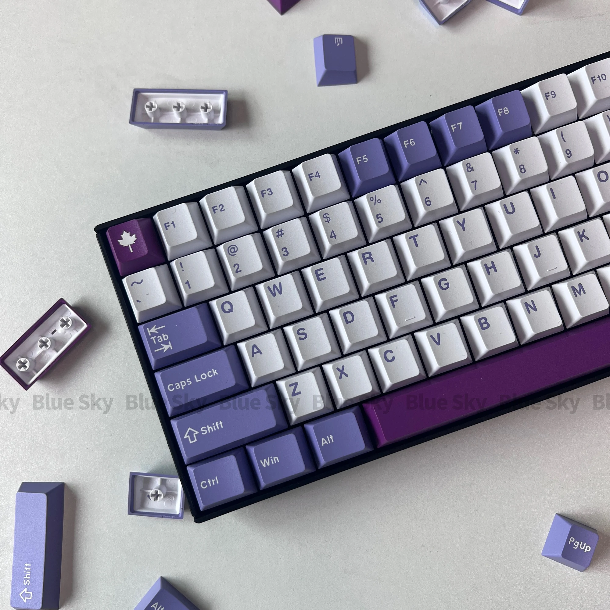 [Blue Sky] GMK theme Keycap Tuzi Cherry Profile Doubleshot ABS material 163keys for MX  Mechanicla keyboard