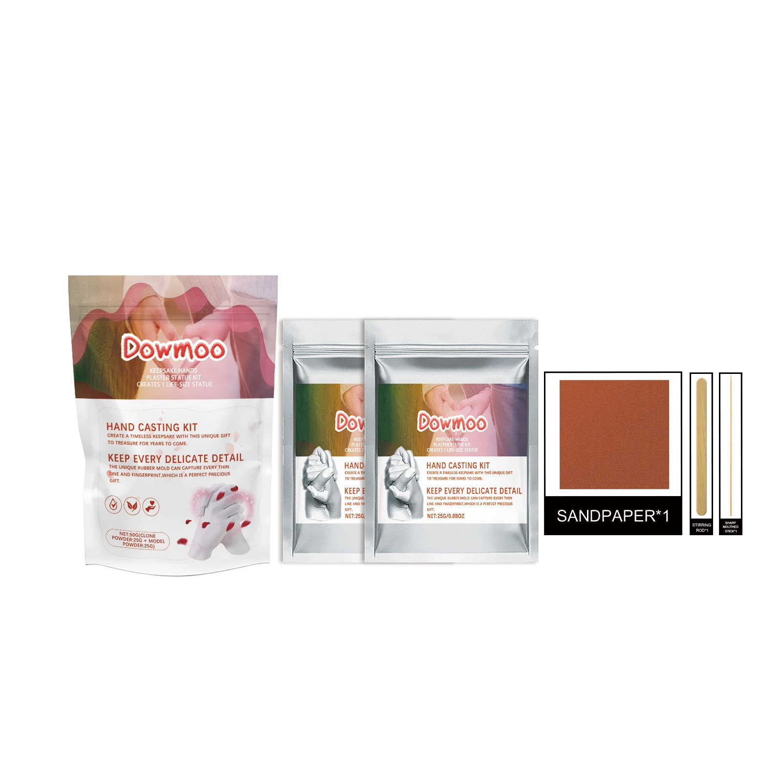 

Набор для создания отпечатков рук Dowmoo: 3D-гипс для клонирования рук, материал для изготовления сувениров и подарков своими руками