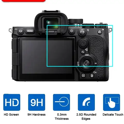 2PCS Tempered Glass For Sony Alpha A7RV A7R5 A7IV A7M4 A7M3 A7M2 A7II A7III A7R2 RX100 ZV1 M6 M7 Screen Protector Camera Film