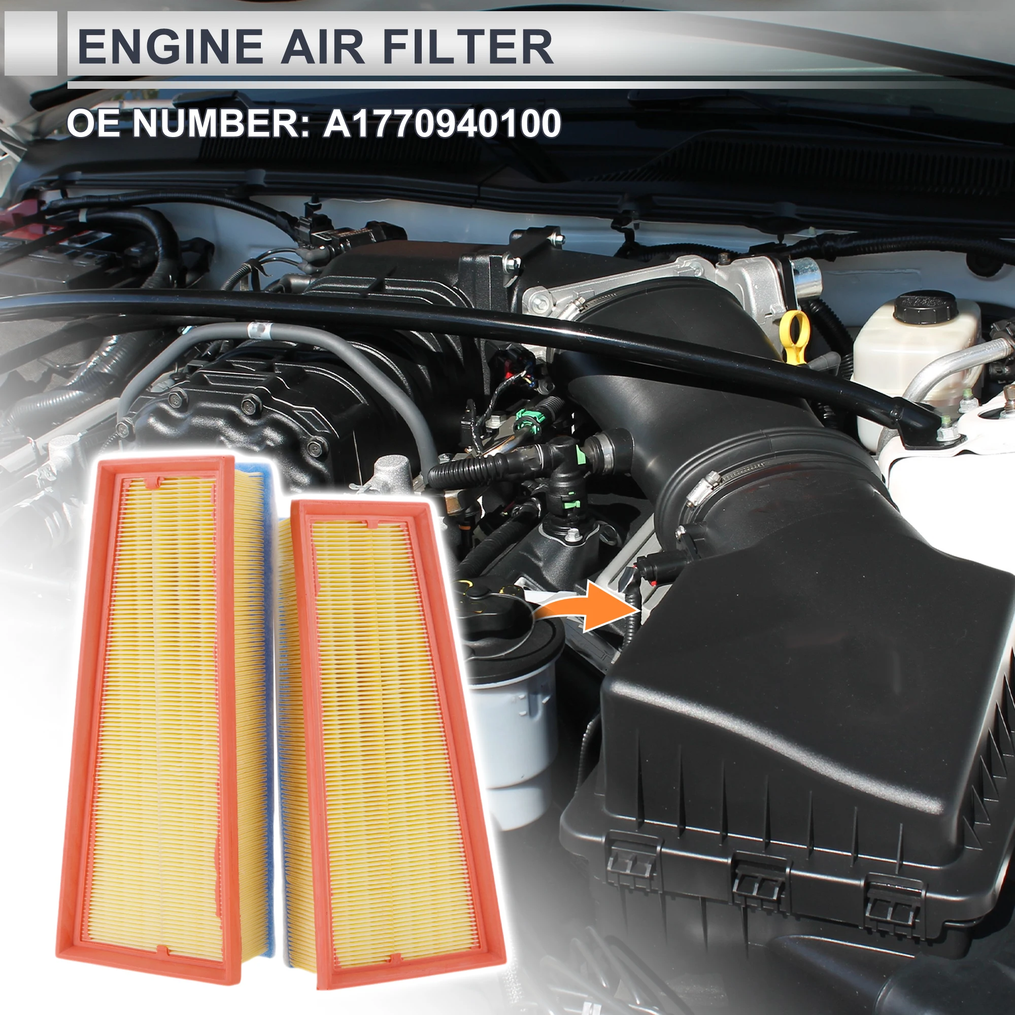 

Воздушный фильтр двигателя X Autohaux No A1770940100 для Mercedes-Benz для AMG S63 2017.05-2020.07