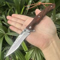 VG 10 Maersk Steel Blade Sandalwood Handle Folding Knife Outdoor Camping Pocket Knife