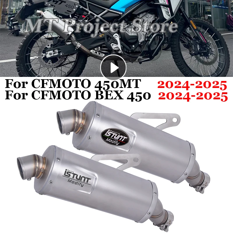 

Slip On Motorcycle Exhaust Escape System Middle Link Pipe With Muffler Moto For CFMOTO 450MT 450 MT IBEX450 IBEX 450 2024 2025