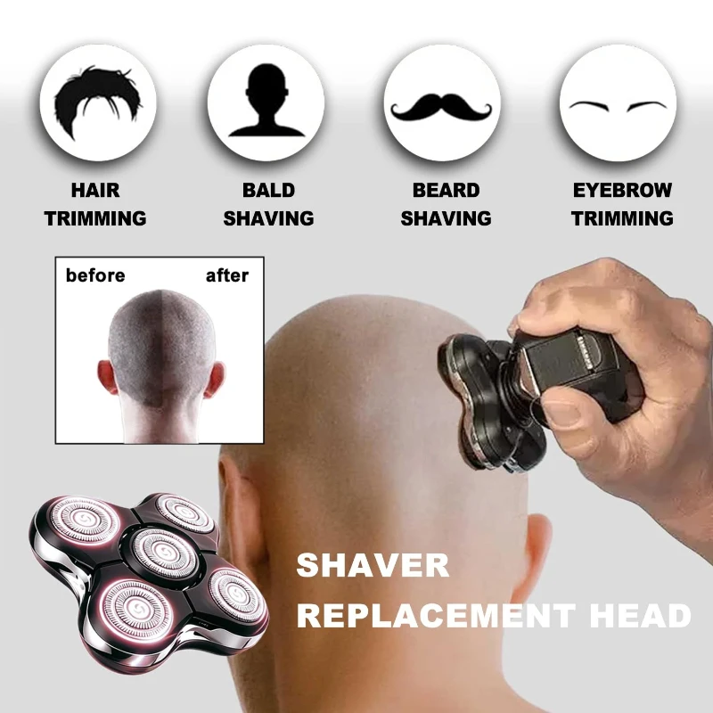 Replacement Shaver Head Blades, Precision Bald Shaving Cutter Compatible with Remington Balder Pro XR1600 RX7 - view 2