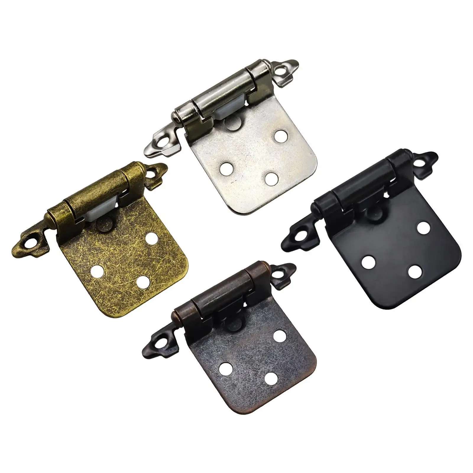 10 Pieces Self Closing Hinges Face Mount Spring Hinges Metal Soft Close Heavy Duty Connector Cabinet Hardware Cabinet Hinges