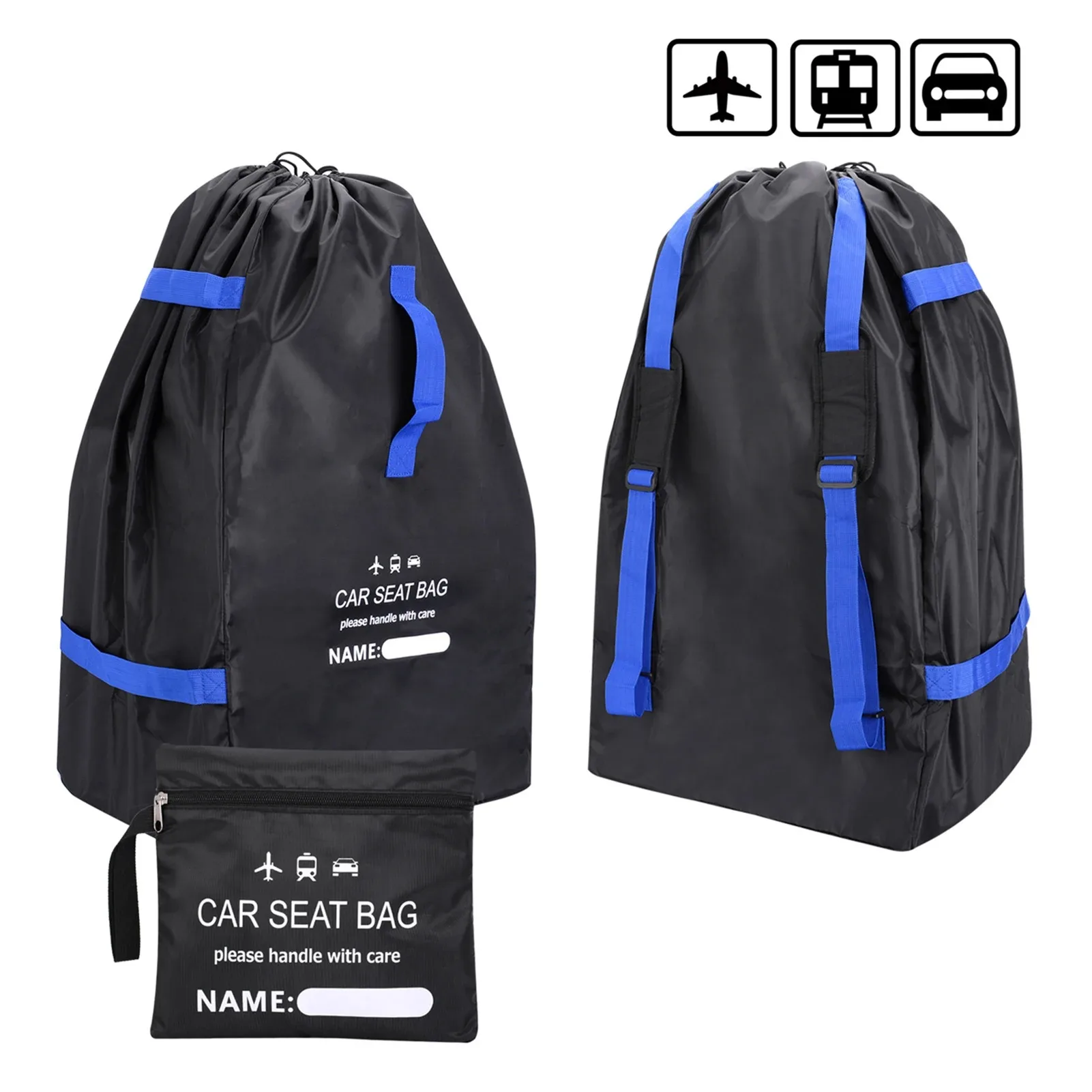 Saco de assento de carro mochila universal infantil saco de armazenamento de assento de carro para portão de avião verificar grande durável saco de viagem do assento de carro com alças