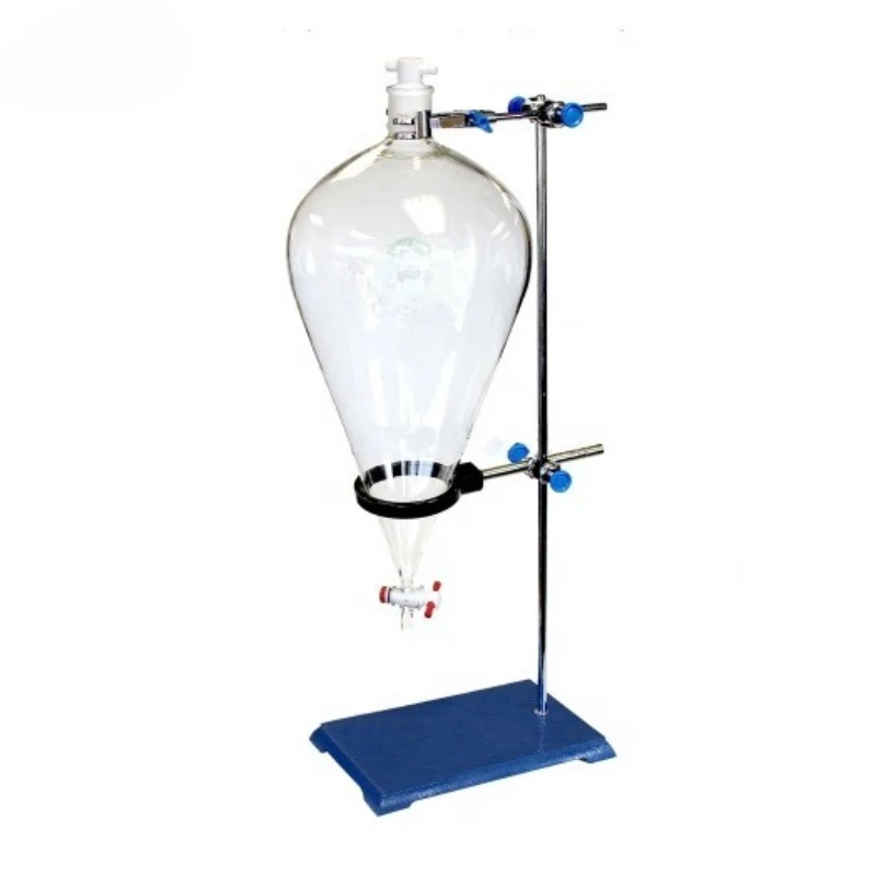 2L-5L-10L Glass Separation Funnel Kit with all PTFE Valves with Stand