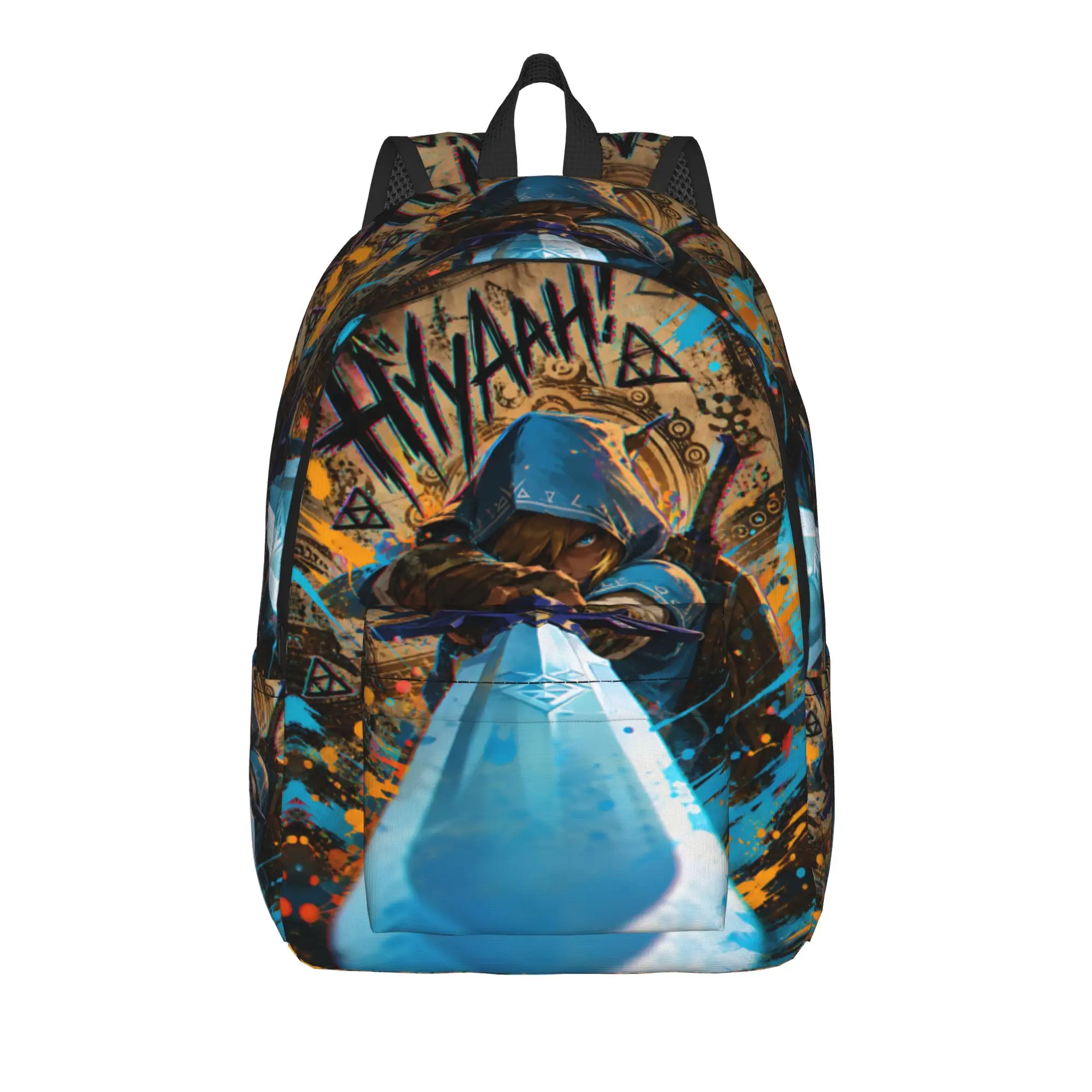 Fashion Z Zelda RPG Game Backpack  Mochilas Adjustable Strap Office Work Retro Washable Rucksack