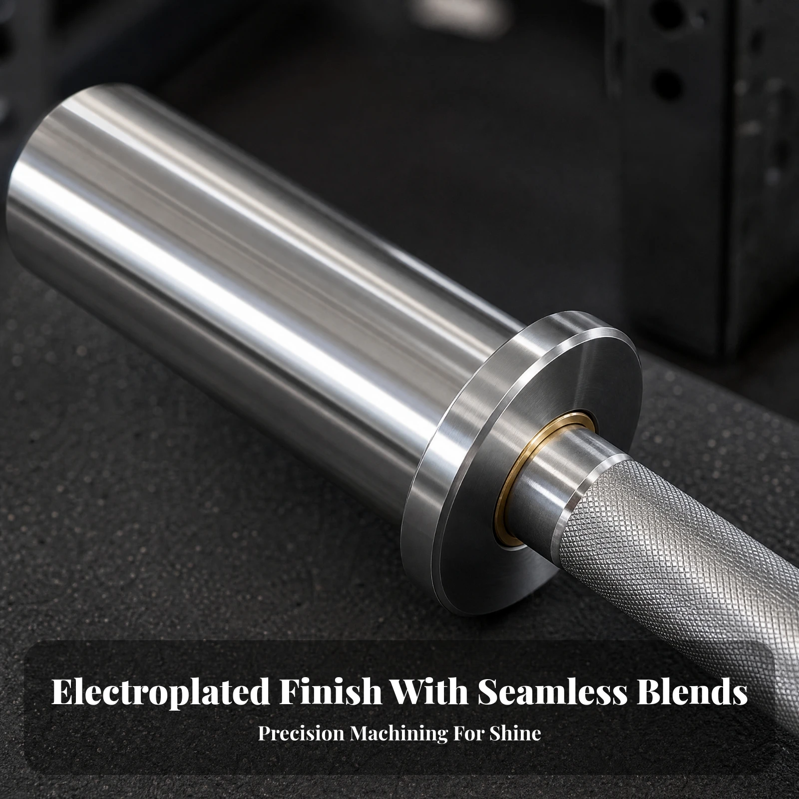 Straight Barbell Smooth Sleeve Rotation Dumbbell-Compatible Bar Plate-Loaded Bar with Rotating Sleeves High Tensile Strength