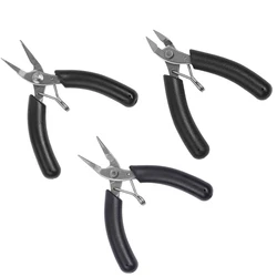 Mini Soft Handle Stainless Steel Round Nose End Cutting Jewelry Pliers Tools DIY Equipment Pliers Fit Handcraft Beadwork Repair