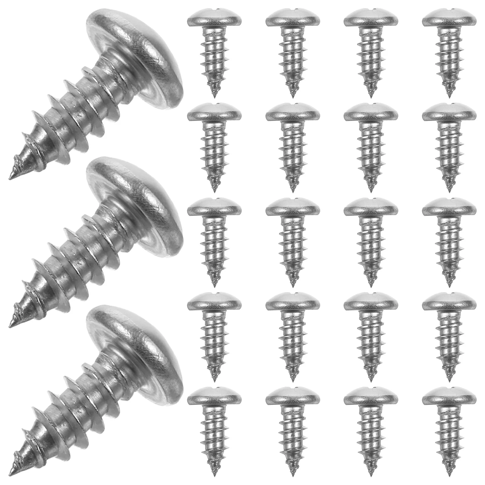 

100Pcs Pan Head Self-Tapping Screws Stainless Steel Wood Screws for Woodworking DIY Projects Wear Resistant Strong Holding Power