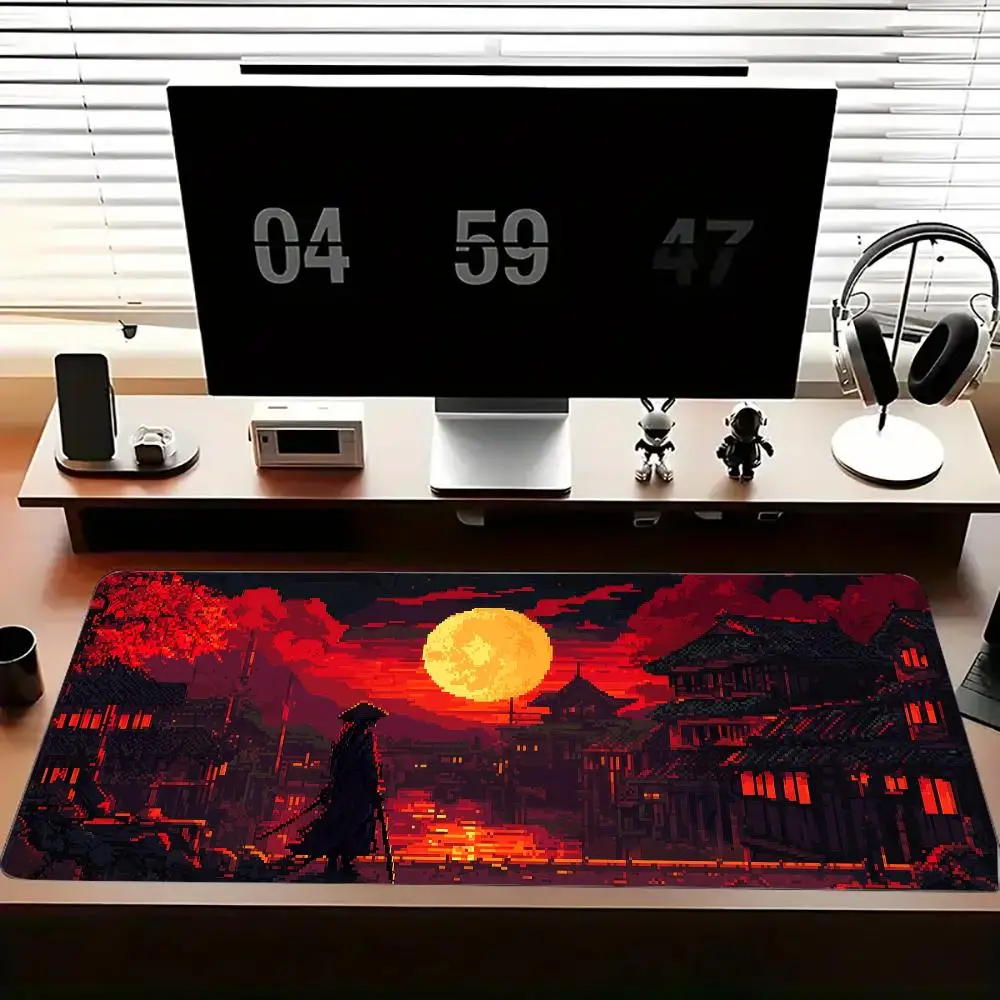Red Sun Scenery  Mouse Pad  Large Computer Office Game Table Mats XXL Rubber Anti-slip Gaming Keyboard Mousepads Long Desk Pads