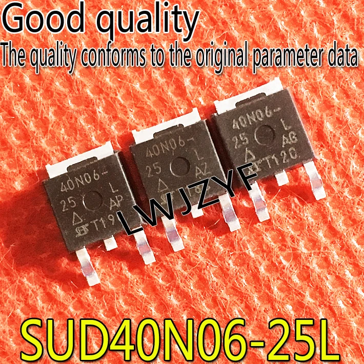 (10Pieces) New 40N06-25 SUD40N06-25L SUD40N06 TO-252 N-Channel 60-V (D-S), 175 _C MOSFET, Logic Level Fast shipping