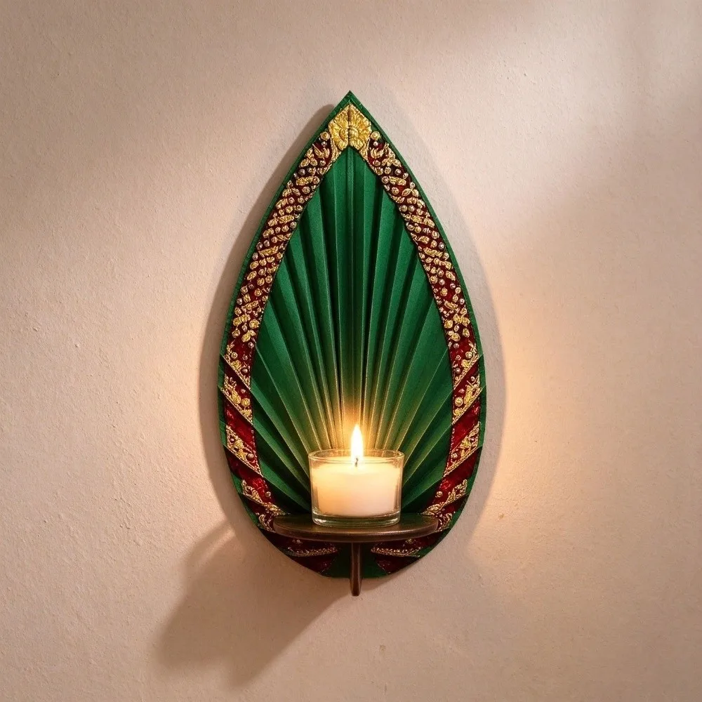 Wooden Wall Mounted Shelf India Pray Star Wall Storage Rack Waterdrop Shape Ethnic Style Wall Display Stand Diwali