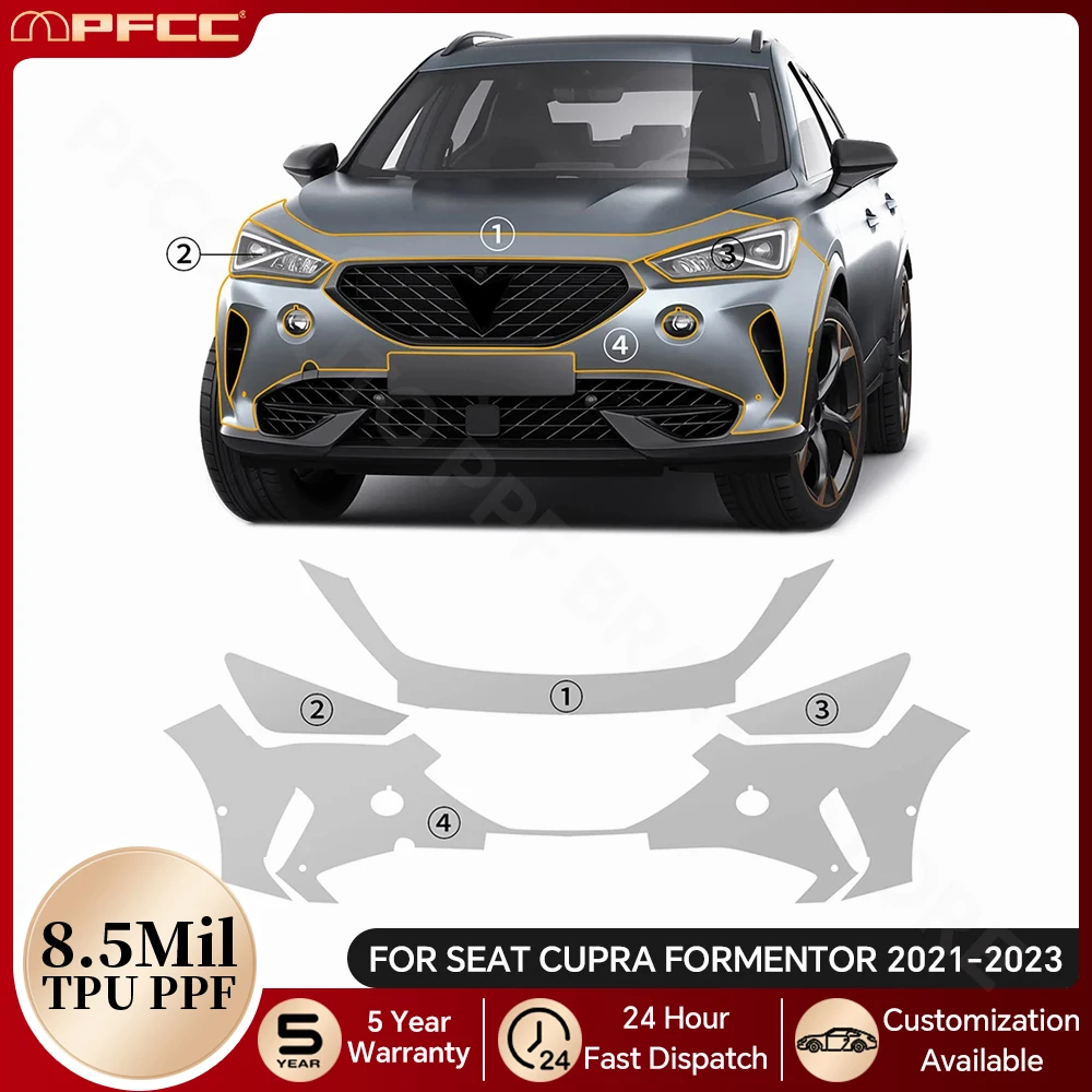 

For SEAT CUPRA Formentor 2021 2022 2023 TPU Paint Protection Film Pre-cut PPF Car Body Anti-scratch Resistant Car Accessories