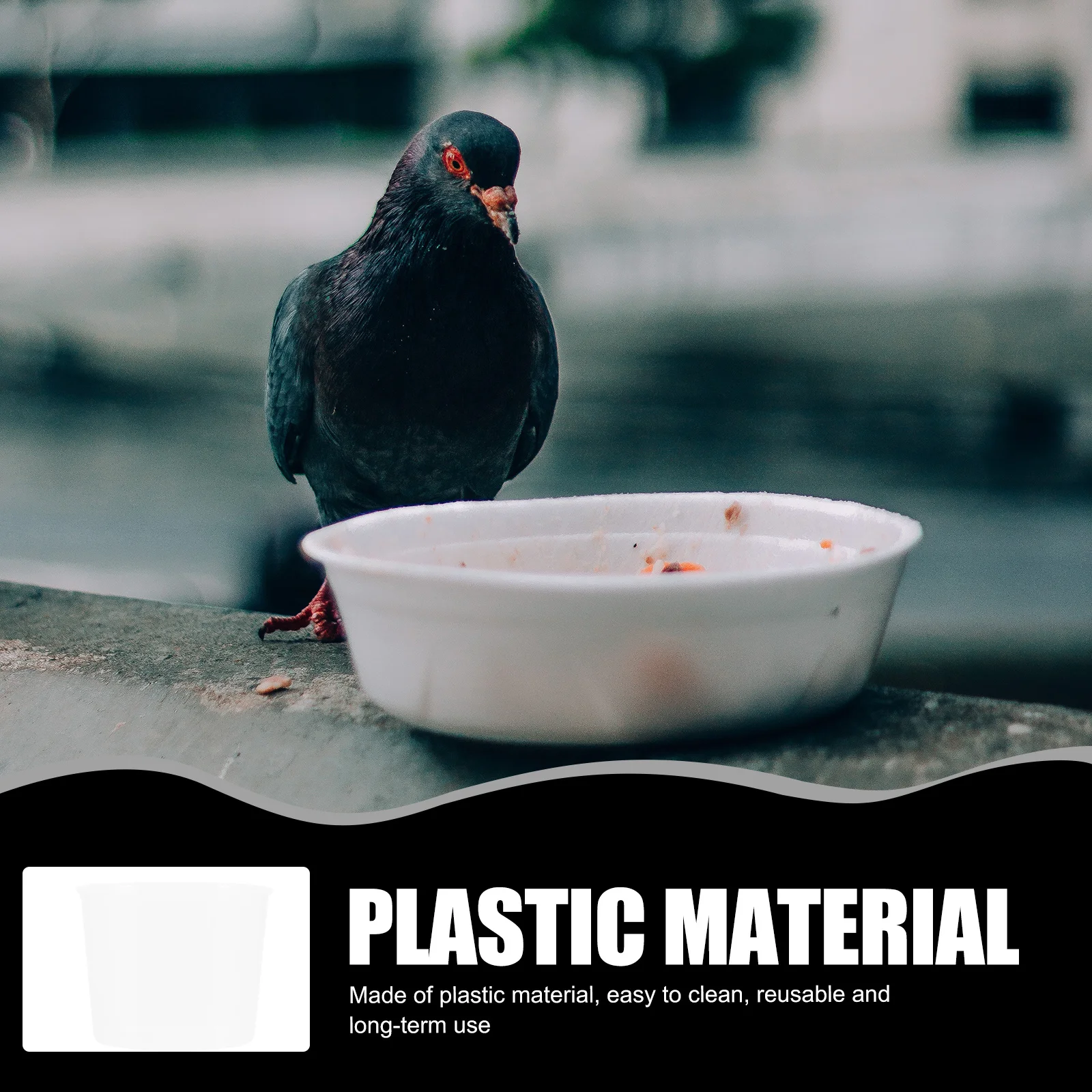 

10Pcs Plastic Bird Feeder Parrot Food Bowl Durable Cage Accessories Easy Clean Hanging Bird Bowls for Cage Parrot Food Organizer