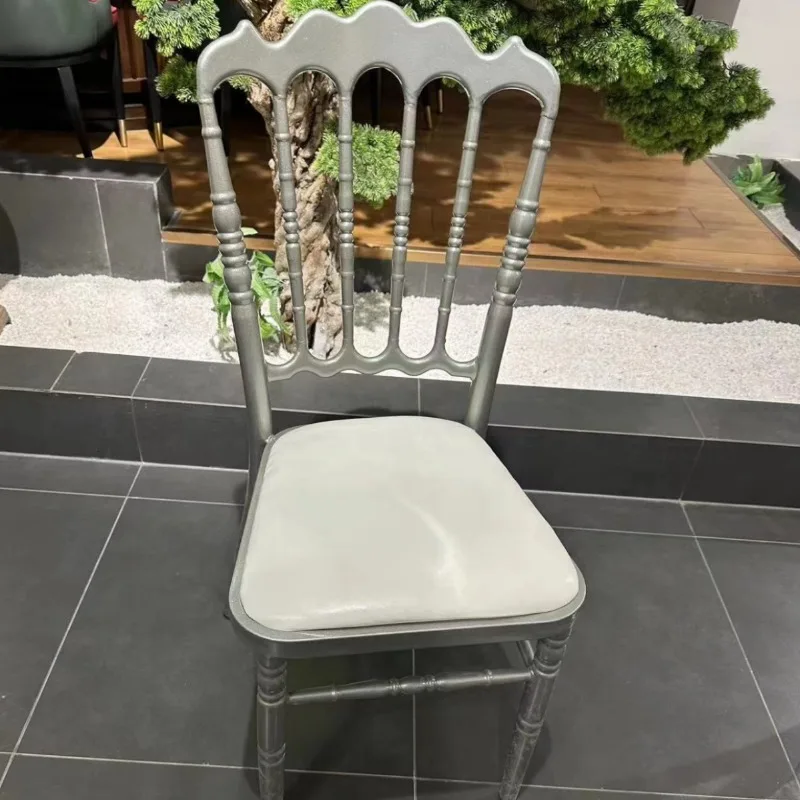 Manufacturer Bamboo Chair Hotel Banquet Chair Metal Crown Training Conference Wedding Banquet Hotel Chair