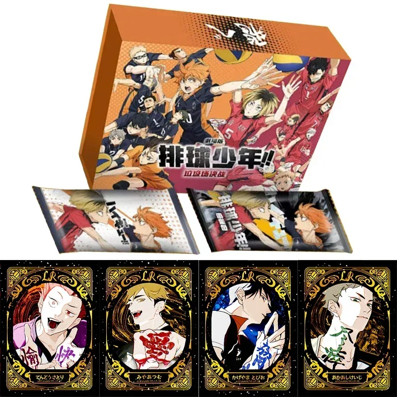 

New Haikyuu Booster Box Cards Hinata Shoyo Kageyama Tobio Tsukishima Hotaru LR GMR Anime Character Collection Cards Toys Gifts