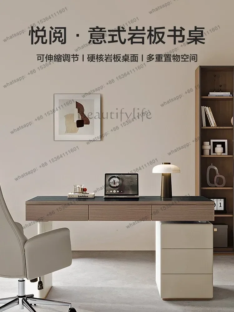 YJ home Modern slate countertop desk extendable gaming desk Room desks Motion office table pliante l shaped tables office furnit