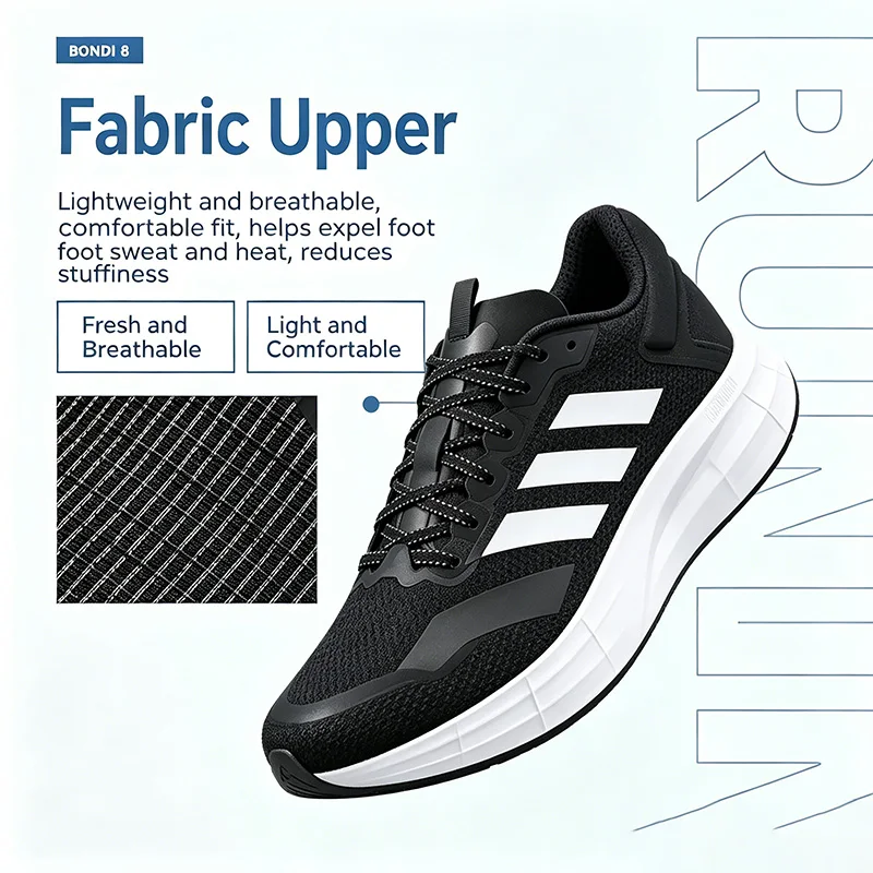 Adidas Vomero 18 Men's Shock Absorbing Anti-slip LIGHTMOTIONComfortable Versatile Low-top  Casual Running Shoes IM6676-104