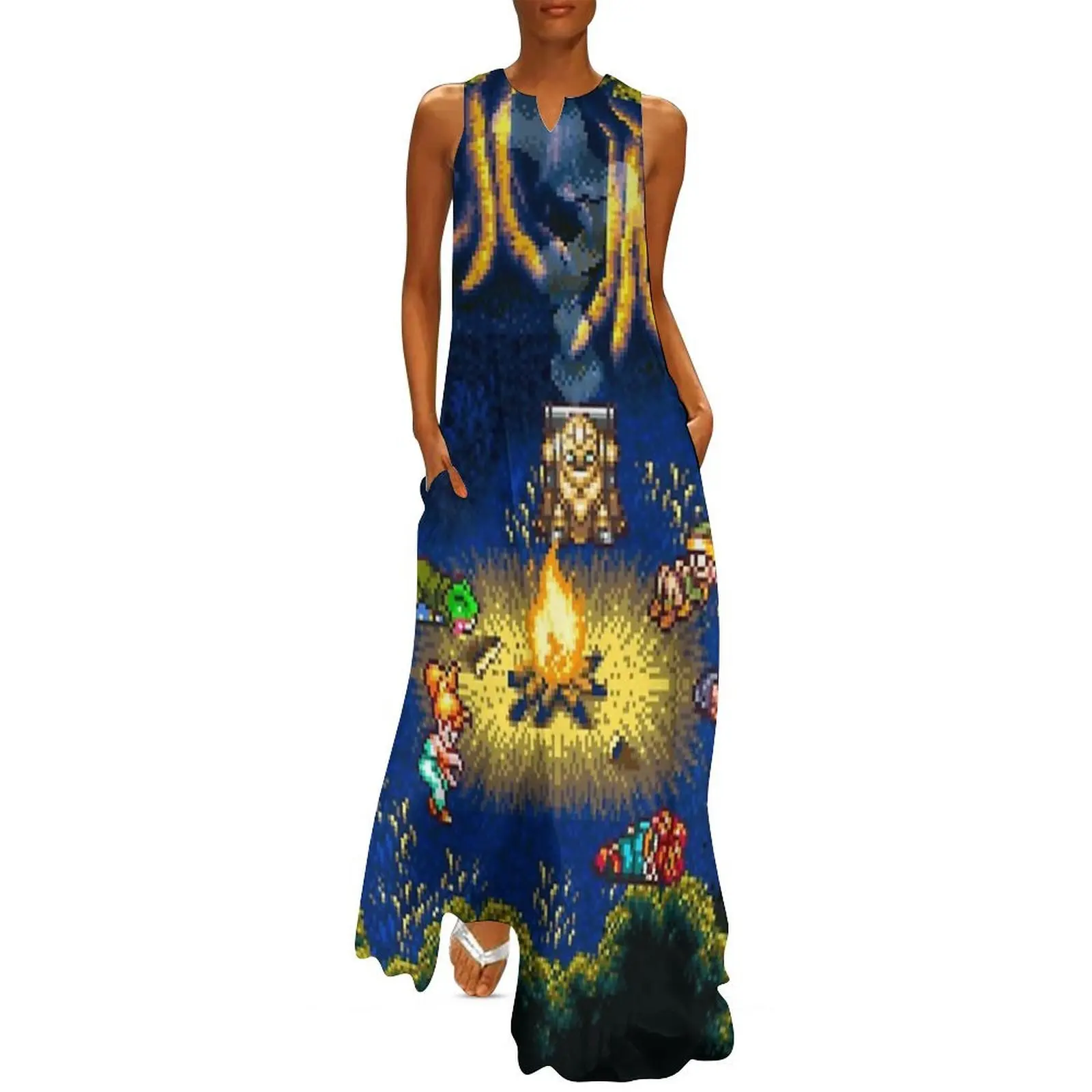 

Chrono Trigger Campfire Long Dress party dress women elegant luxury summer woman dress 2025 woman elegant women's sets