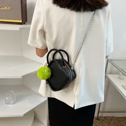 New Fashion Chain Girls Shoulder Bag Simple Pure Women Versatile Crossbody Handbag Lipstick Mobile Phone Small Square Bag