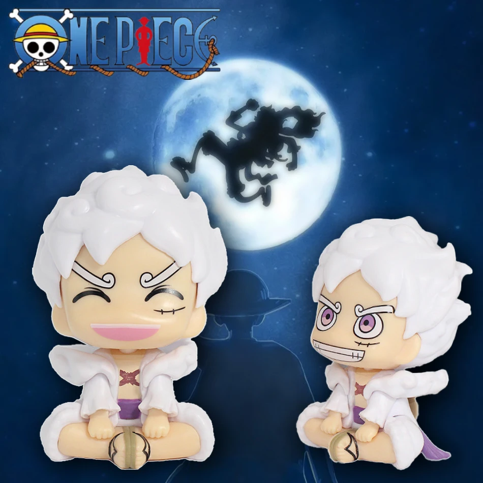 Neue 10 cm Mini One Piece Nika Luffy Gear 5 Q Version Action Figure Nika Statue Anime Figur Pvc Modell Puppe Sammlung spielzeug Geschenk