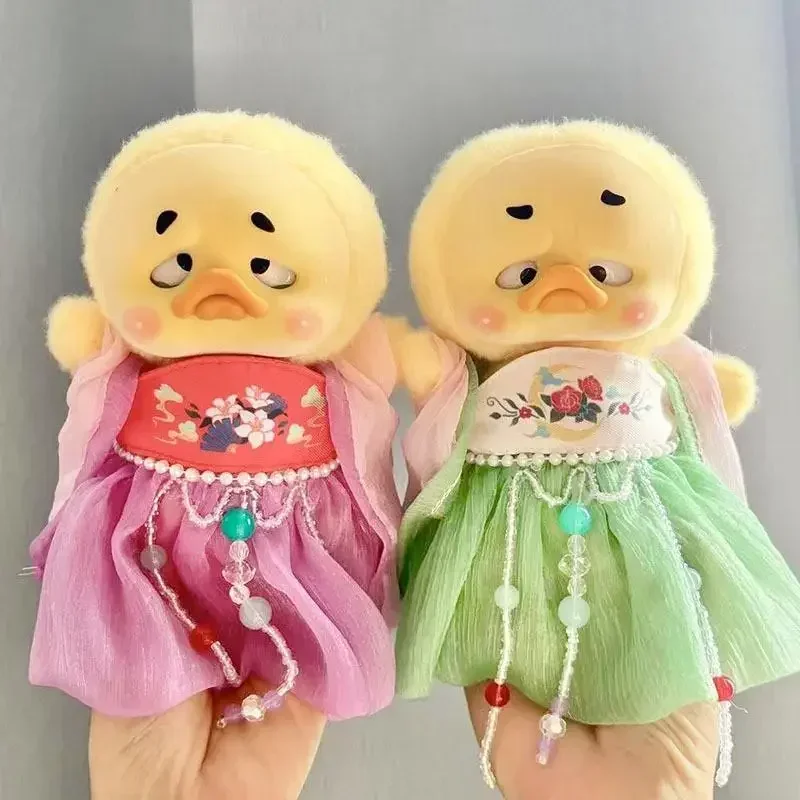 Accesorios de la serie de peluche de pato para muñecas, ropa de Mini muñeca linda, vestidos de disfraz antiguos de pato amarillo, accesorios de muñecas de 15cm