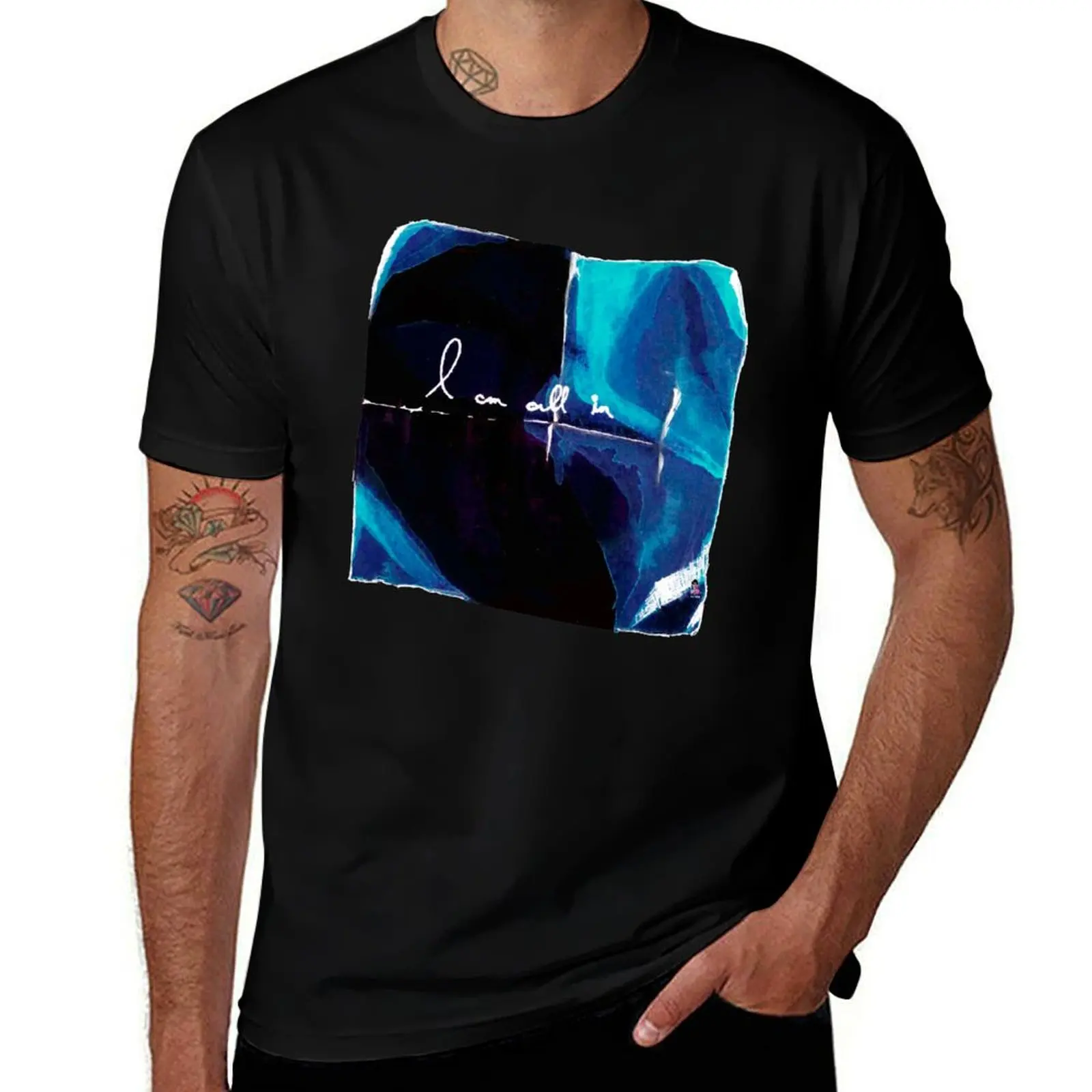 WE 'I am all in' love message T-Shirt Running Performance Short Sleeve Tee T-Shirt