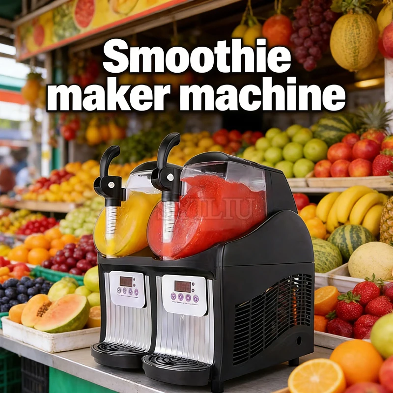 

2л (0,54 галлона) * 2 Машина для изготовления слякоти 300 Вт Машина для плавления снега Коммерческая машина для смузи Granita Ice Sluster