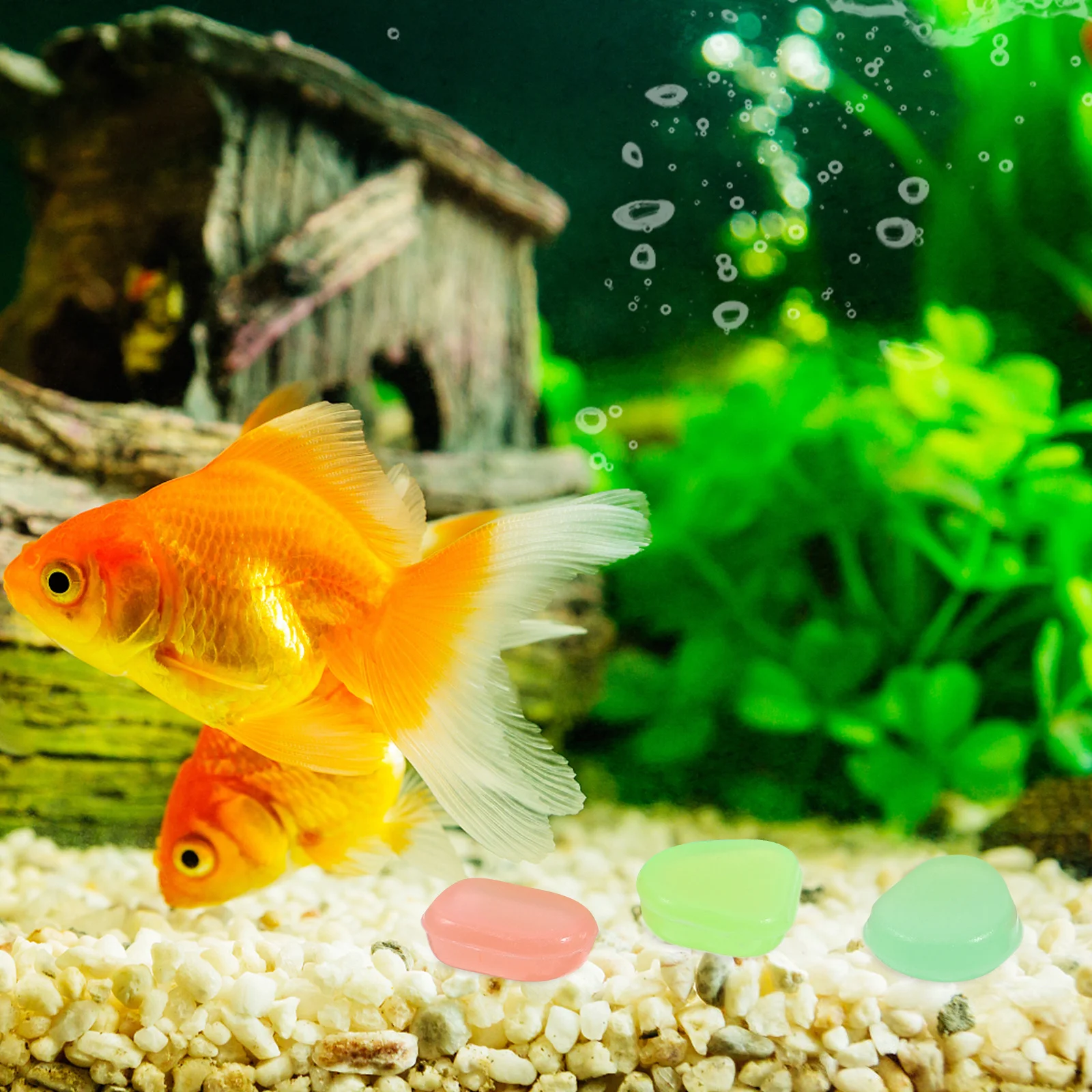 

400pcs Glow In The Dark Rocks Luminous Pebbles For Garden Fish Tank Decor Indoor Outdoor Aquarium Gravel Landscaping Stone