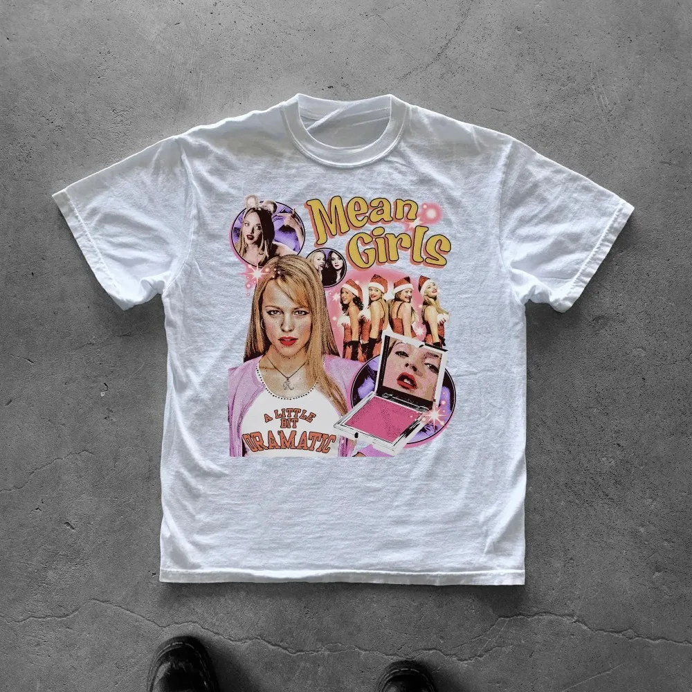 يعني الفتيات تي شيرت - 2004 فيلم ريترو تصميم تي شيرت، كلاسيكي Y2K في سن المراهقة فيلم تي شيرت للجنسين القطن الخالص ملابس الشارع الشهير/تي شيرت