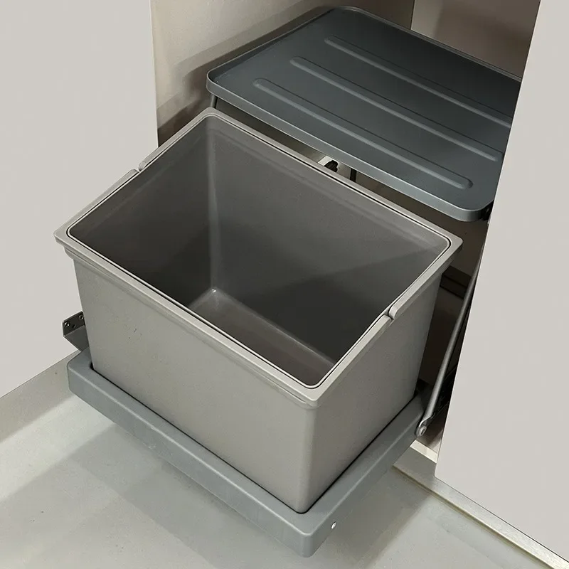 Creative Kitchen Sink Cabinet Door Connect Waste Bins Creative Waterproof Moisture-proof Large Capacity Hidden Type Waste Bins H