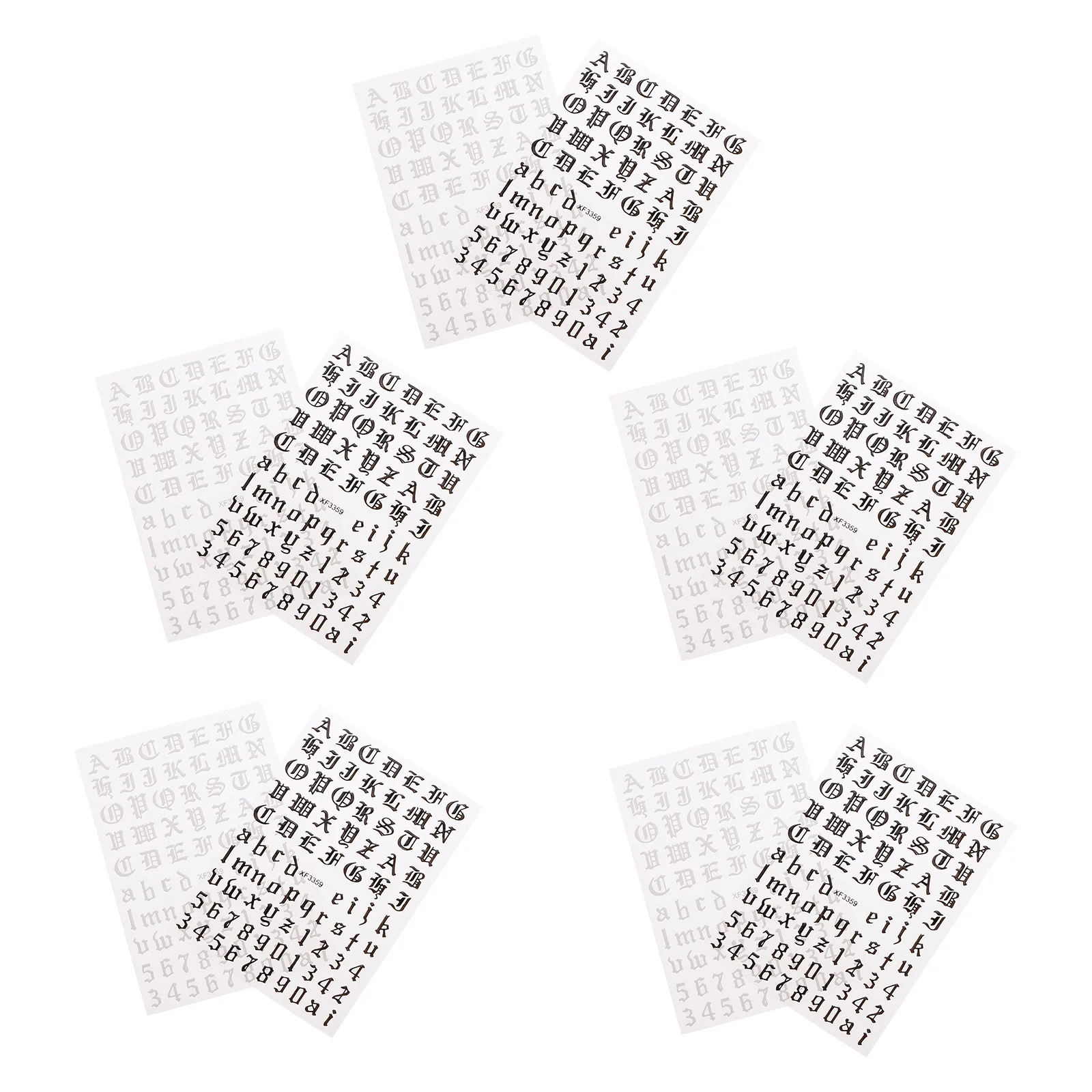 5세트 기하학적 네일 아트 스티커 프리미엄 PVC 소재 멋진 네일 장식 DIY 매니큐어 데칼 여성용