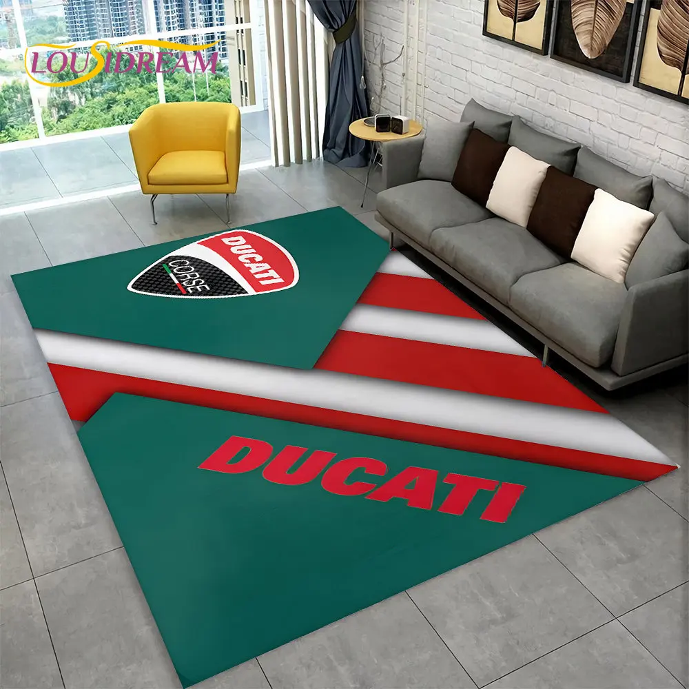 3D D-Ducati Pattern Area Rug Large,Carpet Rug for Living Room Bedroom Sofa Doormat Kitchen Decor,Kid Game Non-slip Floor Pad Mat - view 3