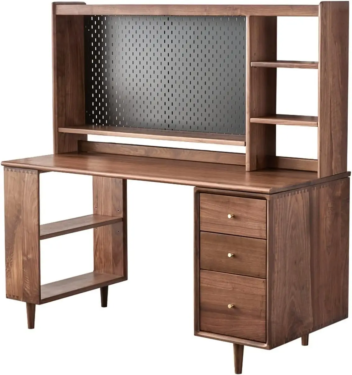 Study Desk, Double Writing Desk, Desk and Bookshelf Combination